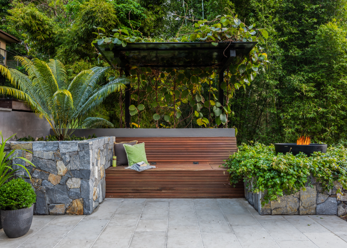 Patio Garden in a Tropical Theme