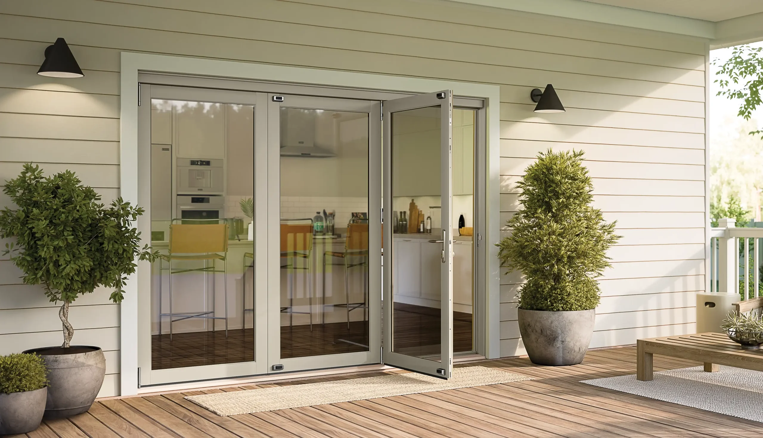 Folding patio doors